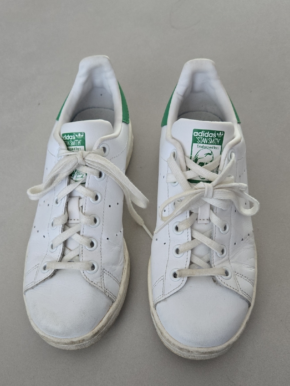 Adidas Woman's Stan Smith White & Green Sneakers Size 5
